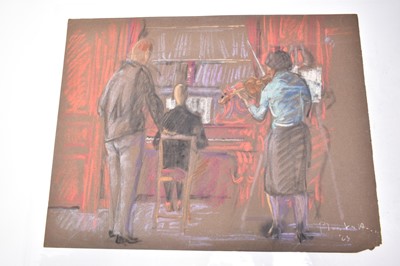 Lot 1115 - Joseph Plaskett (1918-2014) group of eight pastels on paper, Figure Studies, signed, approximately 65cm x 51cm