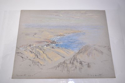 Lot 1116 - Joseph Plaskett (1918-2014) group of nine pastels on paper, French Landscapes, signed, approximately 51cm x 65cm