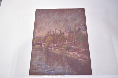 Lot 1116 - Joseph Plaskett (1918-2014) group of nine pastels on paper, French Landscapes, signed, approximately 51cm x 65cm