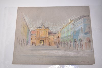 Lot 1116 - Joseph Plaskett (1918-2014) group of nine pastels on paper, French Landscapes, signed, approximately 51cm x 65cm