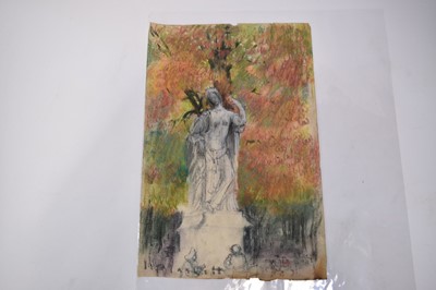 Lot 1118 - Joseph Plaskett (1918-2014) group of eight pastels on paper, studies of French Sculpture, mostly signed and dated '55, approximately 48cm x 32cm (8)