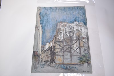 Lot 1119 - Joseph Plaskett (1918-2014) group of nine pastels on paper, Parisian Cityscapes, signed, approximately 50cm x 65cm and smaller, unframed (9)
