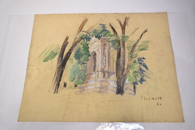Lot 1119 - Joseph Plaskett (1918-2014) group of nine pastels on paper, Parisian Cityscapes, signed, approximately 50cm x 65cm and smaller, unframed (9)