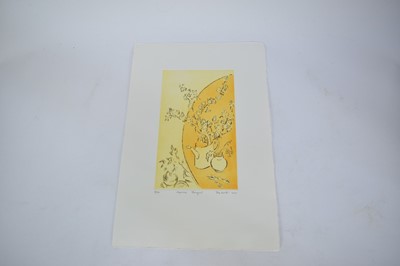 Lot 1131 - Joseph Plaskett (1918-2014) signed etching - Japanese Bouquet, dated 2000, 17/80, 27cm x 16cm, unframed