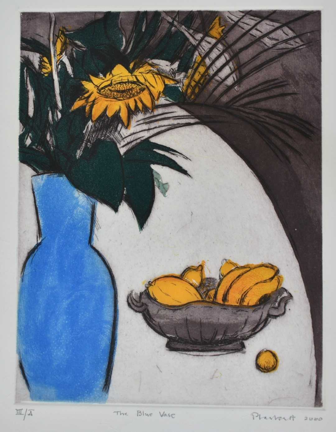 Lot 1134 - Joseph Plaskett (1918-2014) signed etching - The Blue Vase, dated 2000, III/X, 25cm x 19cm, unframed