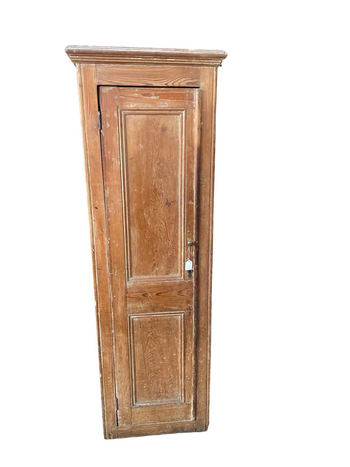 Lot 14 - Antique floor standing narrow cupboard, 59w x 32d x 176h