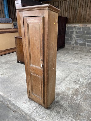 Lot 14 - Antique floor standing narrow cupboard, 59w x 32d x 176h