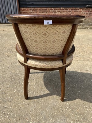Lot 38 - Pair of Edwardian mahogany and lined tub chairs