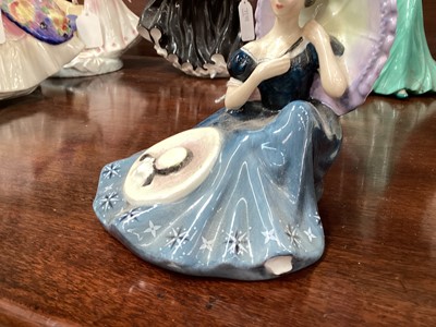 Lot 1198 - Ten Royal Doulton figures - Beat You To It HN2871, Christine HN2792, Antonia HN4674, Special Wishes HN4749, Elaine HN4718, Lisa HN2394, Joanna HN4711, Ninette HN4717, Pensive Moments HN2704 and Sec...