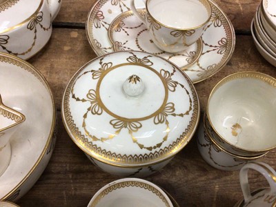 Lot 35 - 19th century Crown Derby tea set decorated with gilt swags