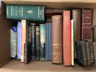 Lot 47 - Three boxes of books, decorative leather bindings, 50's and 60's including Gerald Durrell and other earlier volumes