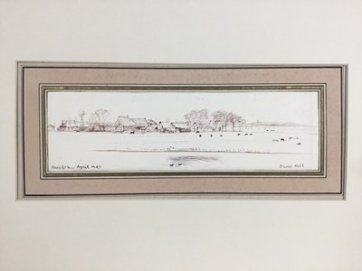 Lot 84 - David Hill (1914-1977), pen and wash 'Peniche 1959' 25 x 34cm, together with other works depicting Pencihe and various other landscape studies in a variety of media (37)