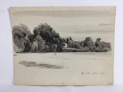 Lot 84 - David Hill (1914-1977), pen and wash 'Peniche 1959' 25 x 34cm, together with other works depicting Pencihe and various other landscape studies in a variety of media (37)