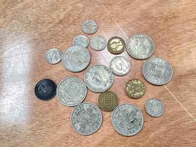 Lot 431 - World - Mixed coins and banknotes to include G.B. Victoria OH Shilling 1893 EF