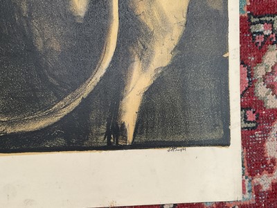 Lot 72 - Gerald Spencer Pryse (1882-1956) black and white lithograph, Scenes of the Empire series - Australian Cattle, signed, titled top left, image 89 x 125cm. NB - Produced for the 1924 British Empire Ex...