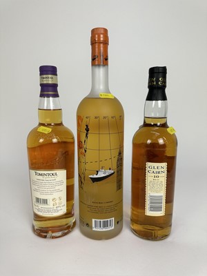 Lot 38 - Whisky - three bottles, Queen Mary 2 Pure Malt whisky produced by Cabor-Vasco 40% vol 100cl. One bottle of