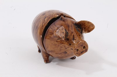 Lot 43 - Rye pottery treacle-glazed Sussex pig