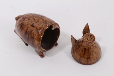 Lot 43 - Rye pottery treacle-glazed Sussex pig