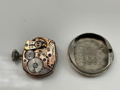 Lot 441 - 1950s ladies 18ct gold Omega wristwatch with diamond bezel