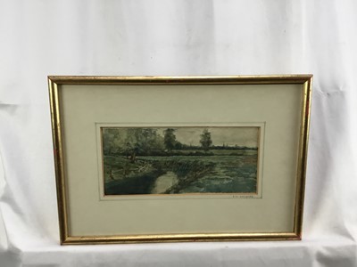 Lot 62 - Edmund Morison Wimperis, 1835-1900. Watercolour, river landscape with trees. Signed and numbered “No 2” verso of picture. Framed and mounted. Overall including frame 24.5x36cm