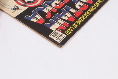 Lot 8 - Marvel Comics Captain America #100 (1968). Big premiere issue, first solo series and Black Panther apperance. Jack Kirby work. Priced 12 cents. (1)