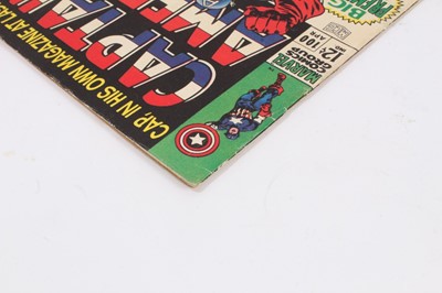 Lot 8 - Marvel Comics Captain America #100 (1968). Big premiere issue, first solo series and Black Panther apperance. Jack Kirby work. Priced 12 cents. (1)
