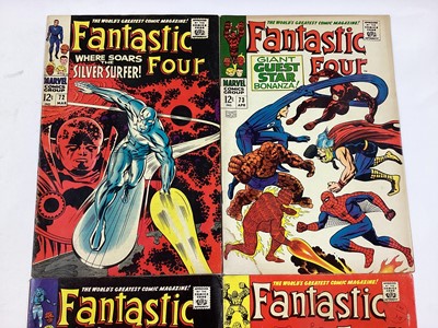 Lot 28 - Marvel Comics Fantastic Four (1968). Issues 72, 73, 74 and 75. To include issue 72 Silver Surfer and watcher apperance , and issue 74 Galactus apperance. All priced 12 cents. (4)