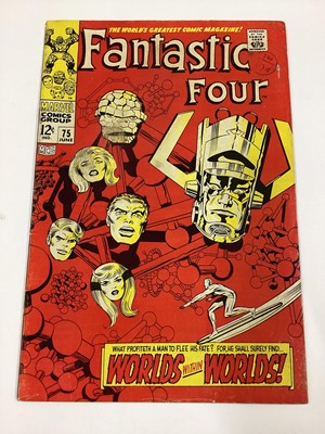 Lot 28 - Marvel Comics Fantastic Four (1968). Issues 72, 73, 74 and 75. To include issue 72 Silver Surfer and watcher apperance , and issue 74 Galactus apperance. All priced 12 cents. (4)