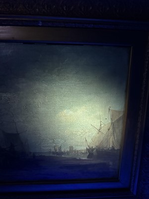 Lot 935 - James Webb (1825-1895) oil on canvas - View of the Island of Marken, Holland, inscribed verso, 30cm x 55cm, in gilt frame 
Provenance: The Dujarden Family, note verso