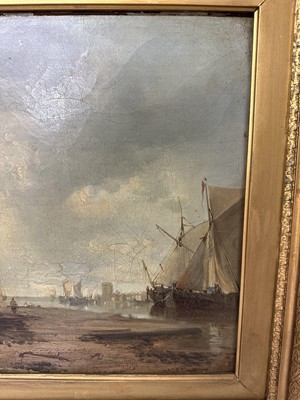 Lot 935 - James Webb (1825-1895) oil on canvas - View of the Island of Marken, Holland, inscribed verso, 30cm x 55cm, in gilt frame 
Provenance: The Dujarden Family, note verso