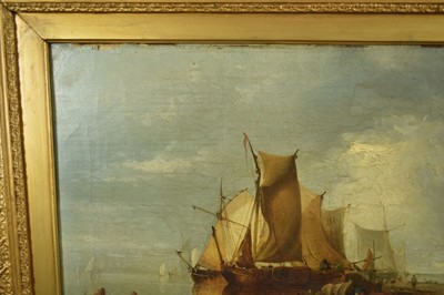 Lot 935 - James Webb (1825-1895) oil on canvas - View of the Island of Marken, Holland, inscribed verso, 30cm x 55cm, in gilt frame 
Provenance: The Dujarden Family, note verso