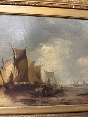 Lot 935 - James Webb (1825-1895) oil on canvas - View of the Island of Marken, Holland, inscribed verso, 30cm x 55cm, in gilt frame 
Provenance: The Dujarden Family, note verso