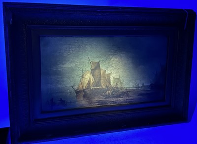 Lot 935 - James Webb (1825-1895) oil on canvas - View of the Island of Marken, Holland, inscribed verso, 30cm x 55cm, in gilt frame 
Provenance: The Dujarden Family, note verso