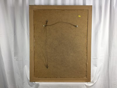 Lot 48 - Contemporary mixed media on handmade paper, Untitled, indistinctly signed, 63cm x 47cm, in glazed frame