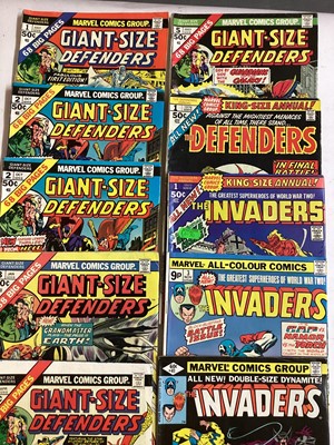 Lot 53 - Marvel Comics Giant-Sized Defenders (1974 and 1975). Complete run from issues 1 - 5. Issue 3, first Korvac apperance. Together with The Defenders king sized annual #1 (1976). Also to include The In...