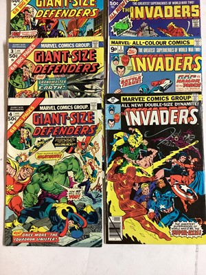 Lot 53 - Marvel Comics Giant-Sized Defenders (1974 and 1975). Complete run from issues 1 - 5. Issue 3, first Korvac apperance. Together with The Defenders king sized annual #1 (1976). Also to include The In...