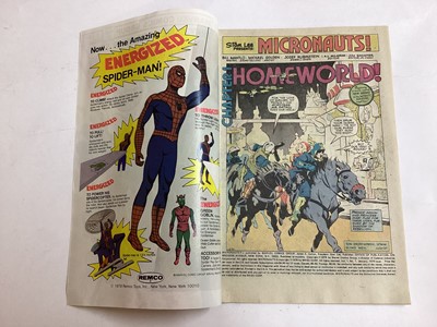 Lot 55 - Marvel Comics The Micronauts. To include The Micronauts #1 (1979) first apperance of Baron Karza, a group of The Micronauts the new voyages and others. Approximately 25 comics.