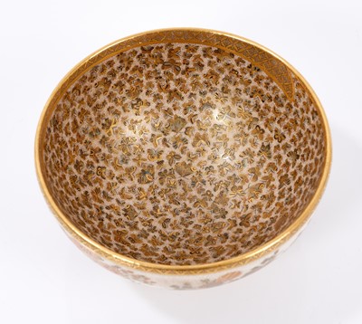 Lot 2 - Fine quality Meiji period Satsuma pottery bowl decorated with a 'thousand butterflies', signed.