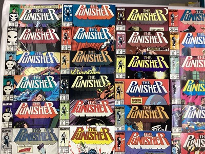 Lot 63 - Marvel Comics The Punisher #1 (1986). 1 in a four issue limited series, to include an incomplete run from issue 1 - 50 (1987 - 1991). Together with The Punisher #75 (1993) and others.