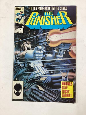 Lot 63 - Marvel Comics The Punisher #1 (1986). 1 in a four issue limited series, to include an incomplete run from issue 1 - 50 (1987 - 1991). Together with The Punisher #75 (1993) and others.
