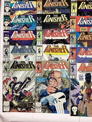 Lot 63 - Marvel Comics The Punisher #1 (1986). 1 in a four issue limited series, to include an incomplete run from issue 1 - 50 (1987 - 1991). Together with The Punisher #75 (1993) and others.