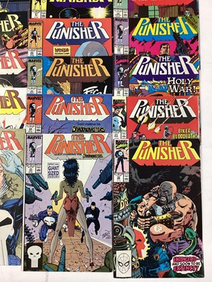Lot 63 - Marvel Comics The Punisher #1 (1986). 1 in a four issue limited series, to include an incomplete run from issue 1 - 50 (1987 - 1991). Together with The Punisher #75 (1993) and others.
