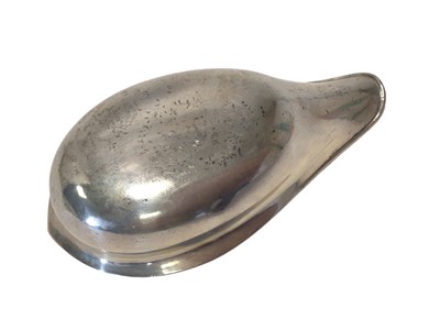Lot 294 - George III silver Pap boat of conventional form with engraved initials and silver gilt interior