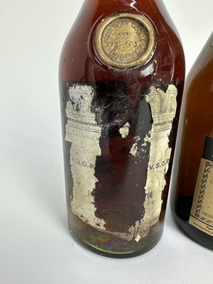 Lot 24 - Cognac - four bottles, Martell and Hine, two mostly lacking labels