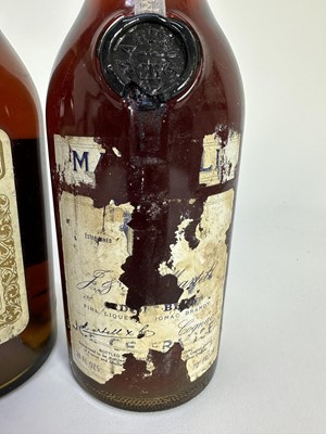Lot 24 - Cognac - four bottles, Martell and Hine, two mostly lacking labels
