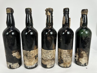 Lot 51 - Port - five bottles, Taylor's 1970, bottled 1972, owc