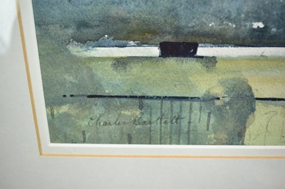 Lot 827 - *Charles Bartlett (1921-2014) watercolour - 'Evening', signed, 21cm x 29.5cm, in glazed frame