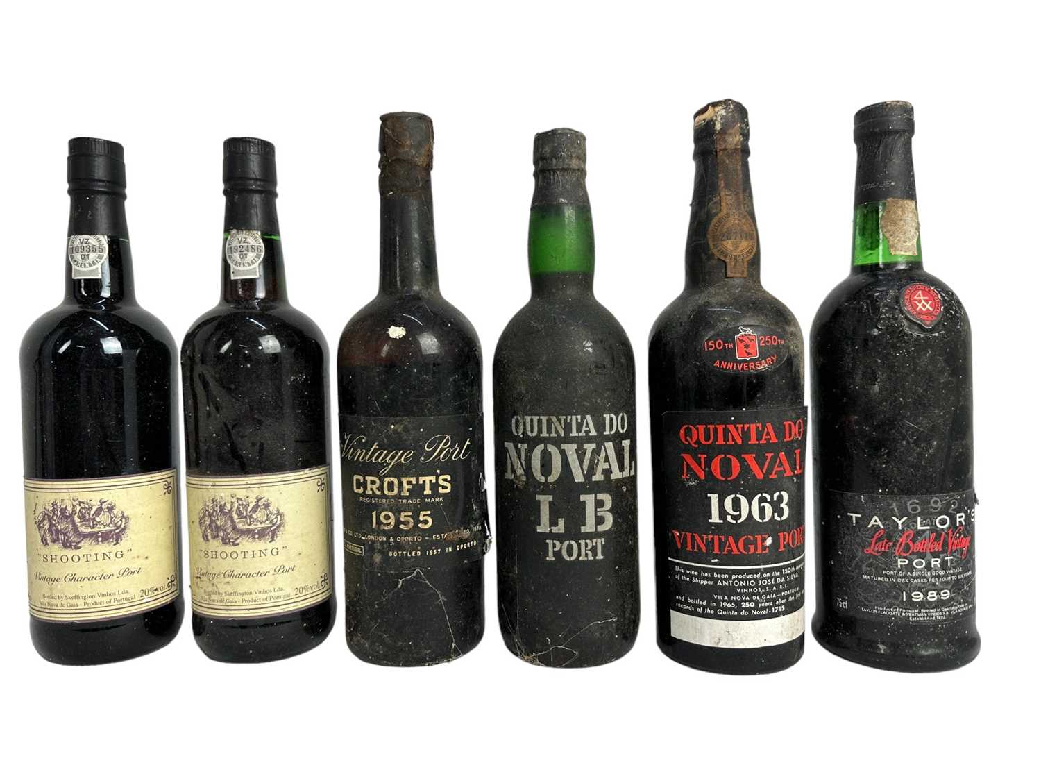 Lot 59 - Port - six bottles, Croft's 1955, Quinta do Noval 1963, Taylor's LBV 1989 and others