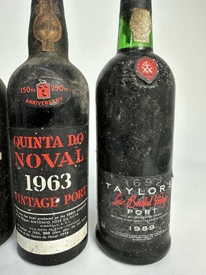 Lot 59 - Port - six bottles, Croft's 1955, Quinta do Noval 1963, Taylor's LBV 1989 and others