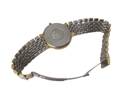 Lot 178 - 1990s Omega De Ville quartz calendar wristwatch with integral bracelet in box with papers